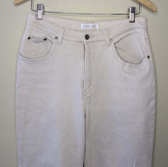 Cherokee Light Beige Straight Leg Jeans - Picture 5 of 13